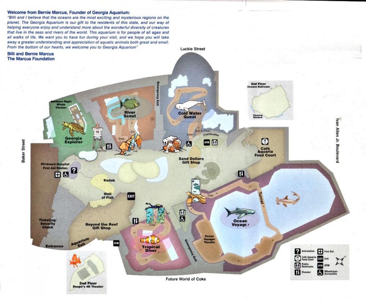 ジョージア水族館の地図