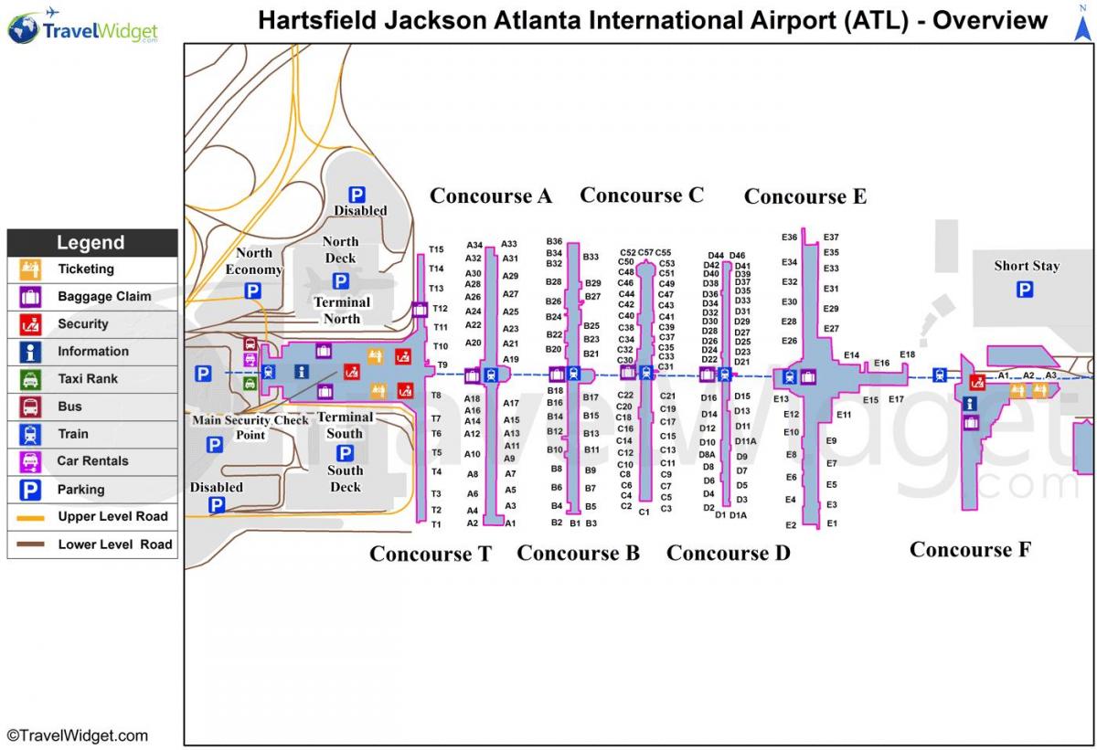 地図ハーツジャクソンアトランタ国際空港