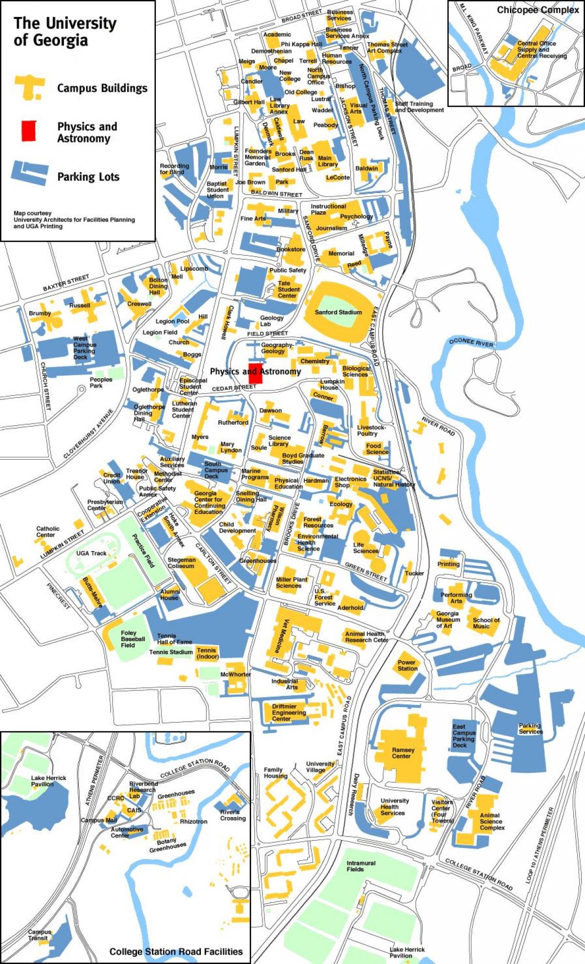 ジョージア大学の地図