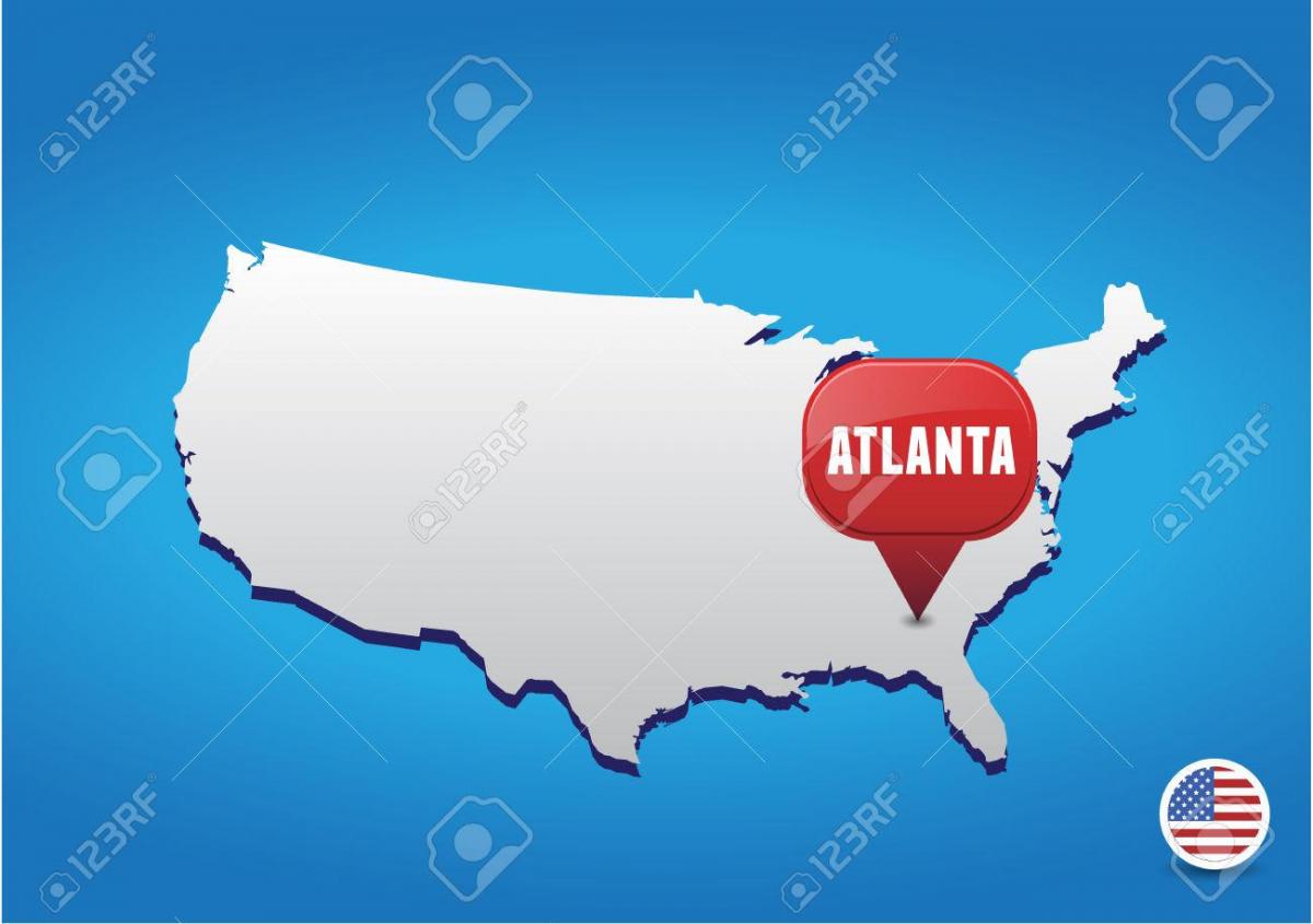 アトランタ米国の地図