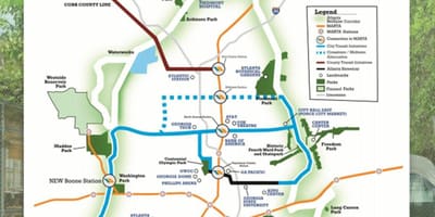地図のアトランタbeltline