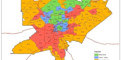 郵便番アトランタの地図