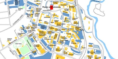 ジョージア大学の地図