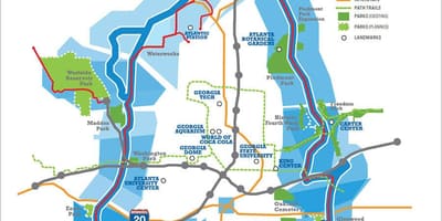 Beltlineアトランタの地図