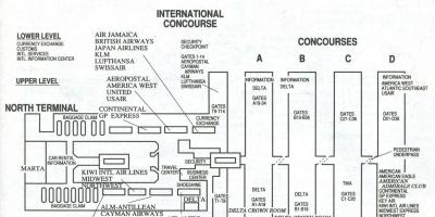 アトランタ空港国際線旅客ターミナルビルの地図
