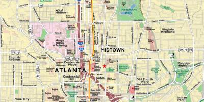 地図のミッドタウンアトランタ